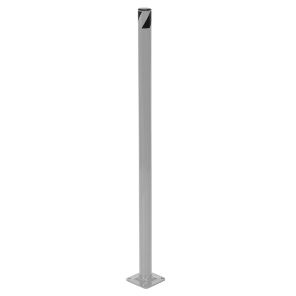 STEEL PIPE SAFETY BOLLARD 36"X1.75" SLVR
